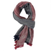 Foviel Spring Fall Striped Color Block Stripe Tassel Travel Men's Scarf