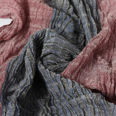 Buddha Stones Spring Fall Striped Color Block Stripe Tassel Travel Scarf - image 3