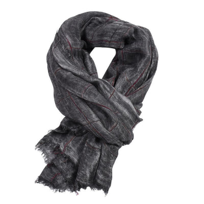 Buddha Stones Spring Fall Plaid Checkered Pattern Casual Unisex Scarf - image 1