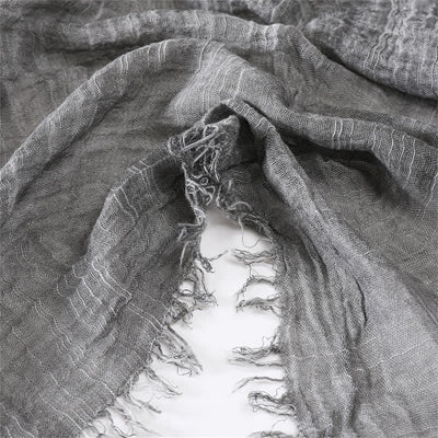 Buddha Stones Spring Fall Crinkled Frayed Edge Wrap Scarf - image 6