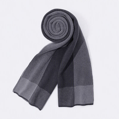 Buddha Stones Fall Winter Knit Geometric Color Block Cozy Scarf - image 5