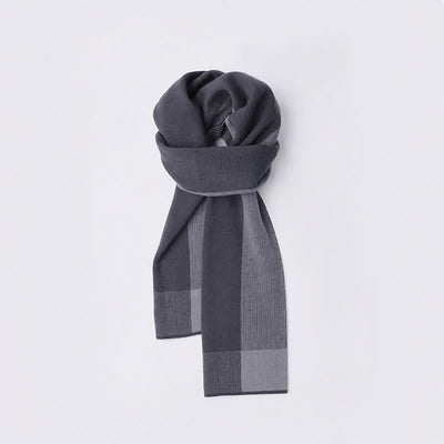 Buddha Stones Fall Winter Knit Geometric Color Block Cozy Scarf - image 4