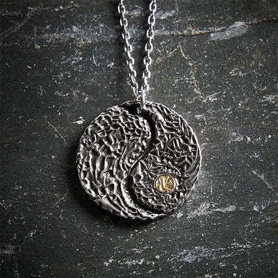 FREE Today: Healing and Balance Copper Yin Yang Round Engraved Pendant Necklace - image 1