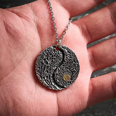 FREE Today: Healing and Balance Copper Yin Yang Round Engraved Pendant Necklace - image 5