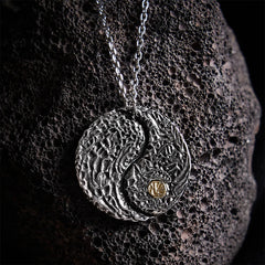 FREE Today: Healing and Balance Copper Yin Yang Round Engraved Pendant Necklace - Yin Yang(Balance ♥ Harmony) - image 0