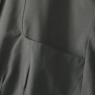 Buddha Stones Fall Winter Casual Minimalist Mandarin Collar Solid Cropped Women's Jacket With Pockets - image 2