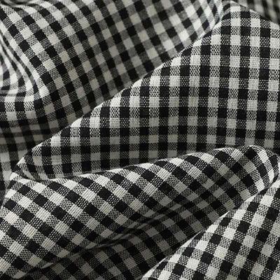 Buddha Stones Fall Vintage Button-Up Black and White Gingham Women's Long Sleeve Dress With Pockets - image 8