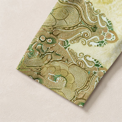 Buddha Stones Cotton Ethnic Paisley Mandala Flower Pattern V-Neck Buttons Men's Long Sleeve Shirts - image 12