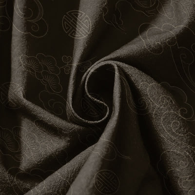 Buddha Stones Pure Cotton Traditional Cloud Medallion Pattern Drawstring Men's Harem Pants With Pockets - image 5