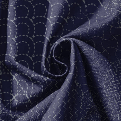 Buddha Stones Pure Cotton Geometric Wave Pattern Drawstring Men's Harem Pants With Pockets - image 11