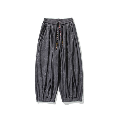 Buddha Stones Fall Winter Vintage Casual Drawstring Dragon Long Pants Men's Harem Pants With Pockets - image 31