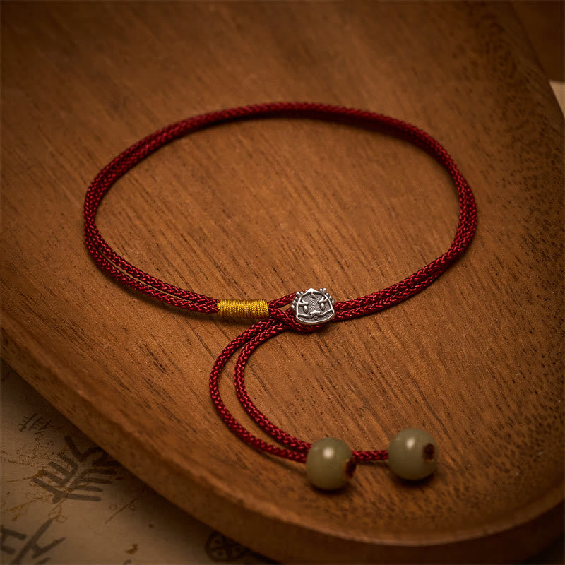 Buddha Stones Vintage 925 Sterling Silver Chinese Zodiac Luck Braided Red String Bracelet - image 42