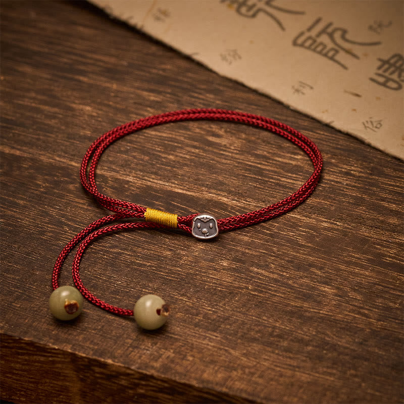 Buddha Stones Vintage 925 Sterling Silver Chinese Zodiac Luck Braided Red String Bracelet - Snake - 5.5–7.1 in (14–18 cm) - image 45