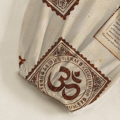 Buddha Stones Cotton Vintage Om Sun Pattern Women's Elastic Waist Harem Pants With Side Pockets - image 6