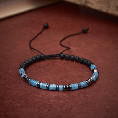 FREE Today: Clarity and Healing Aquamarine Lava Rock Silver Tone Accent Bracelet - image 2