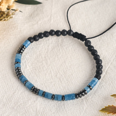 FREE Today: Clarity and Healing Aquamarine Lava Rock Silver Tone Accent Bracelet - image 8