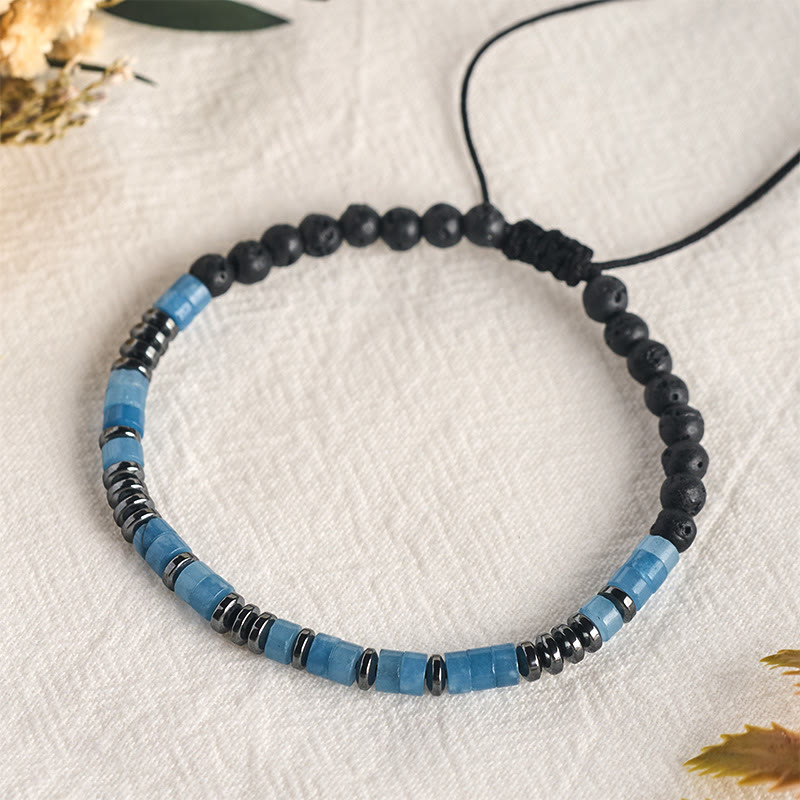 FREE Today: Clarity and Healing Aquamarine Lava Rock Silver Tone Accent Bracelet - image 8