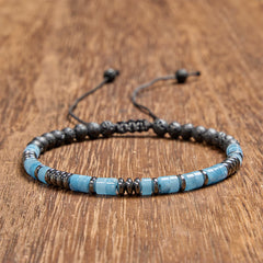 FREE Today: Clarity and Healing Aquamarine Lava Rock Silver Tone Accent Bracelet - Aquamarine (Wrist Circumference: 6.3-7.1 in /16-18 cm) - image 0