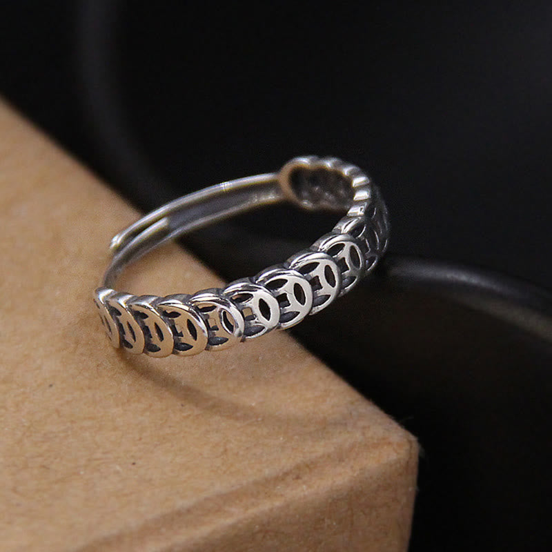 Buddha Stones Vintage Copper Coin Design Luck Adjustable Ring Ring BS 2