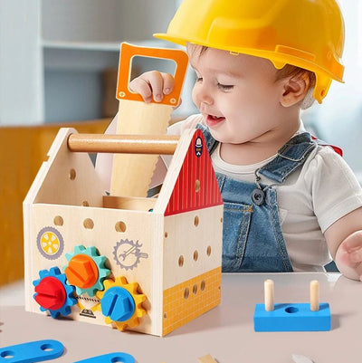 Busy Box™ - Ontdek & Leer - Houten Activiteitenkist