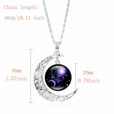 Buddha Stones 12 Constellations of the Zodiac Moon Protection Necklace Chain Pendant Necklaces & Pendants BS 15