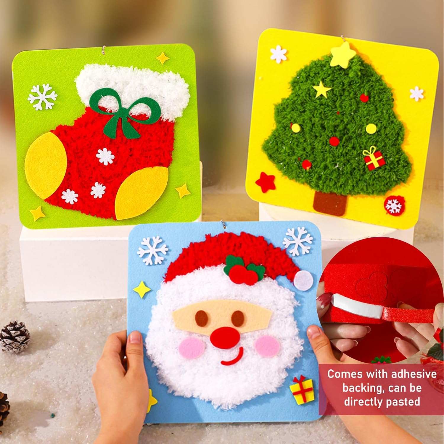 Kit de manualidades de Navidad Montessori para niños — Adornos de fieltro DIY y set de actividades navideñas