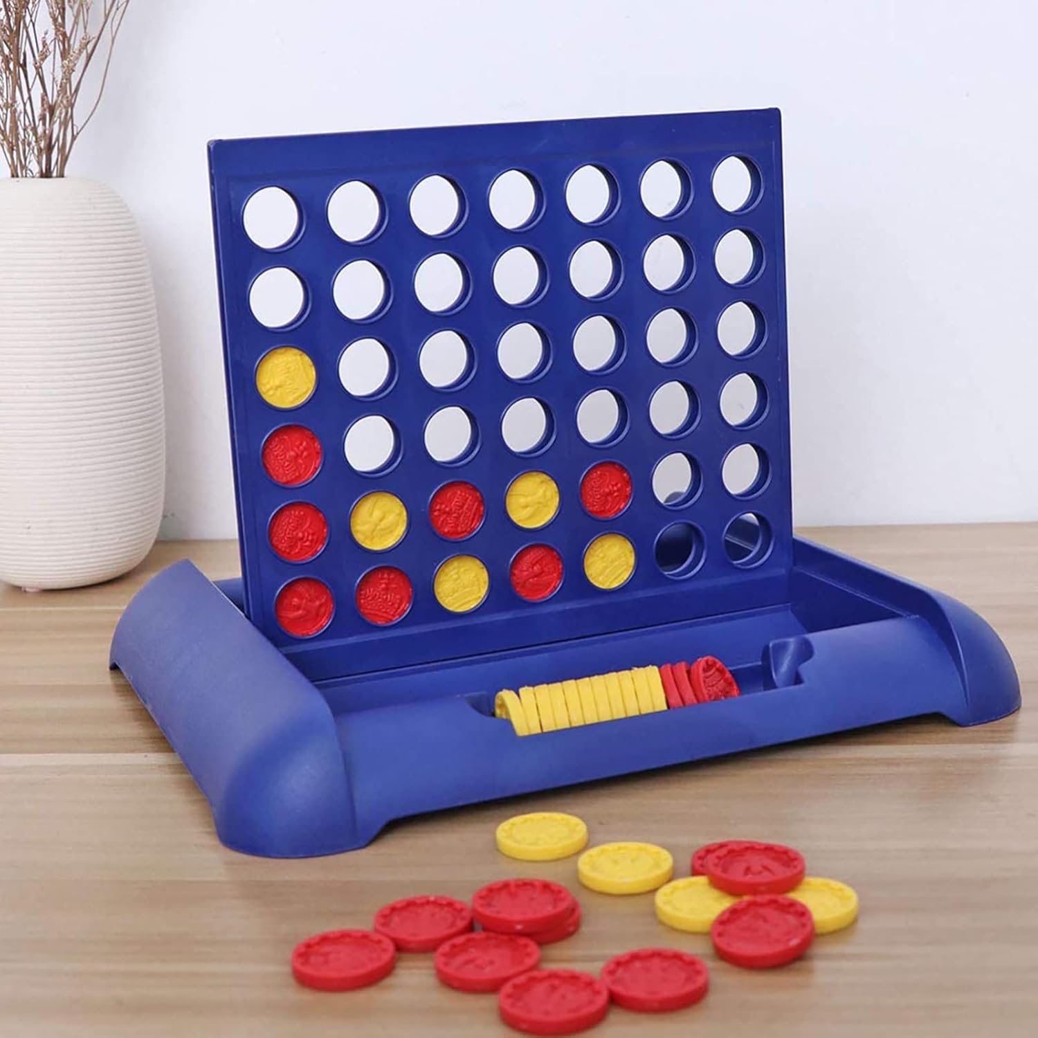 Fidtoy Connect 4 Game Chess Piece Family Fun Board Game for Kids and Families