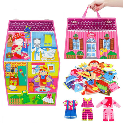 Tableau d'activités Montessori - Jouet d'habillage pour petites filles