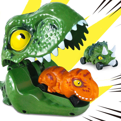 Juguete de coche lanzador de dinosaurios Fidtoy para niños