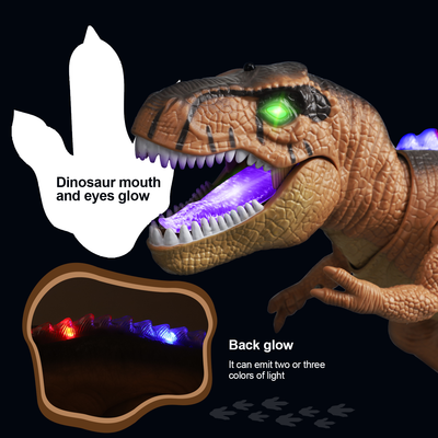 Fidtoy Remote Control LED Dinosaur Toy for Kids with Roar