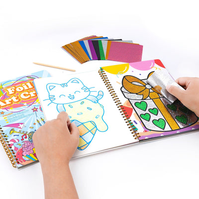 Foil Art Craft Kit | Sparkly Birthday-Themed Creative Set for Kids