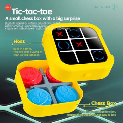 Juego de Puzle Táctil 5 en 1 de Tic Tac Toe Electrónico - 265