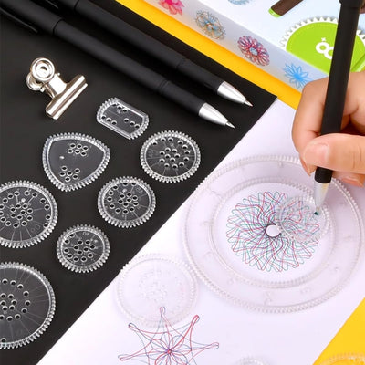 Juego de patrones geométricos de dibujo artístico en espiral - 938