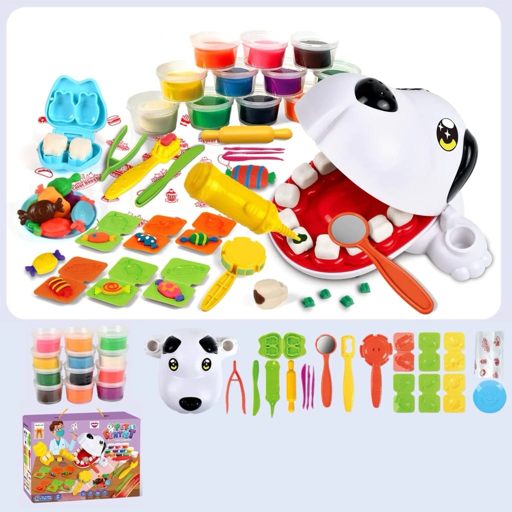 Kit de Pâte à Modeler Créative pour Dentiste Animalier DIY - 47F