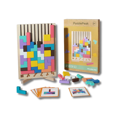Fidtoy Juguete de rompecabezas apilable de madera