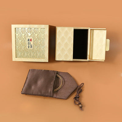 Buddha Stones Retro Jewelry Storage Feather Pattern Box Gift Box Decorations BS 12