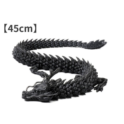 Buddha Stones Feng Shui Dragon Luminous 3D Printed Dragon Luck Success Home Decoration Decorations BS Black Dragon 45cm