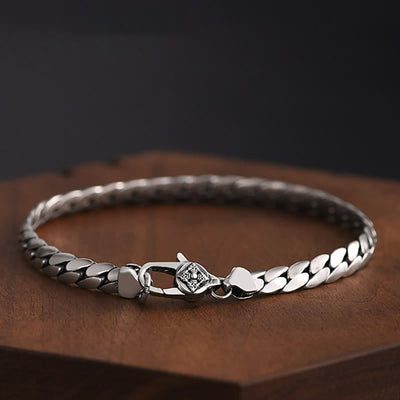 Buddha Stones Double Dorje Vajra Strength Punk Copper Chain Bracelet Necklace Bracelet BS Bracelet Size 22cm fit for Wrist Circumference 20cm