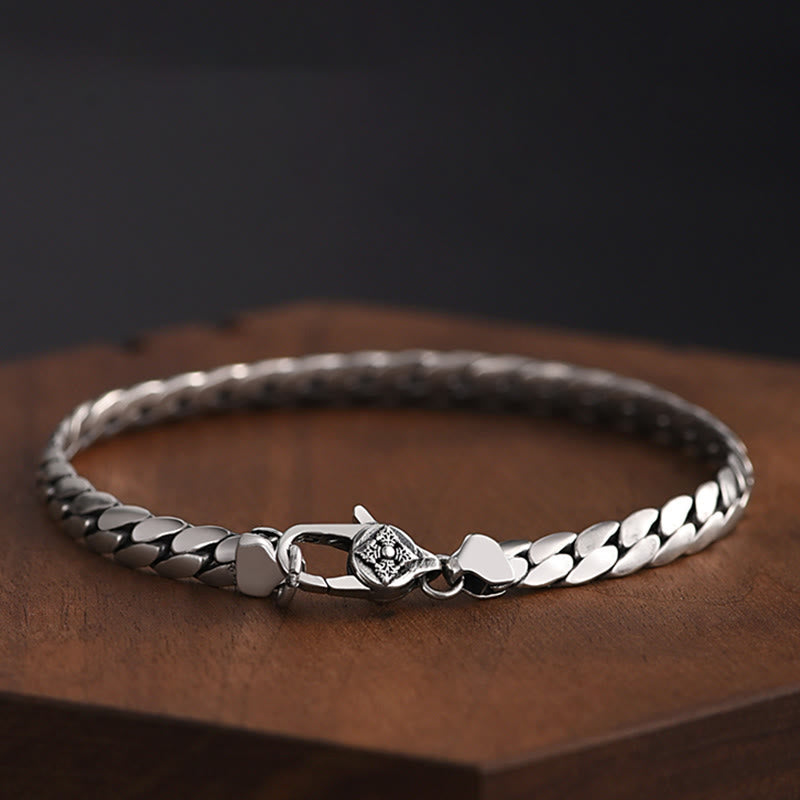 Buddha Stones Double Dorje Vajra Strength Punk Copper Chain Bracelet Necklace Bracelet BS Bracelet Size 22cm fit for Wrist Circumference 20cm
