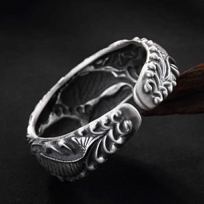 Buddha Stones Buddha Stones Koi Fish Lotus Luck Wealth Bracelet Bangle Bracelet Bangle BS 3