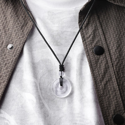 Buddha Stones Lucky Coin Pendant Healing Crystal Gemstone Necklace Necklaces & Pendants BS 33