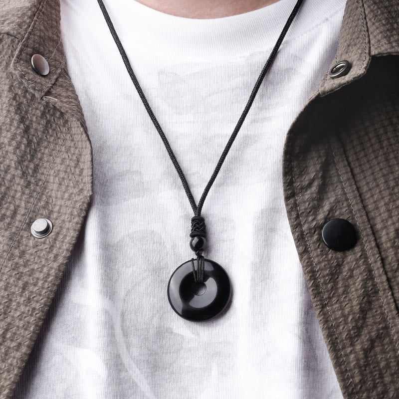 Buddha Stones Lucky Coin Pendant Healing Crystal Gemstone Necklace Necklaces & Pendants BS 16