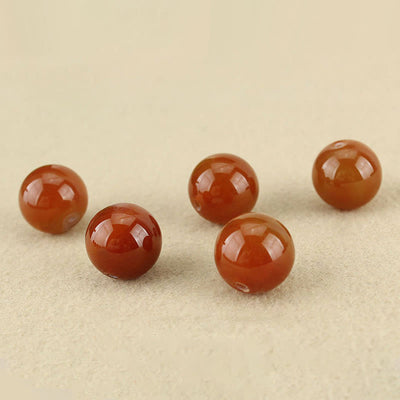 Buddha Stones Red Agate Green Aventurine Green Bodhi Seed Bead Calm Leather Rope Necklace Pendant Necklaces & Pendants BS 11
