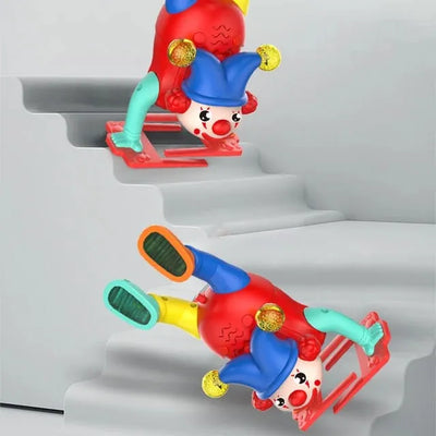 Fidtoy Light and Sound Crazy Upside Down Joker Toy for Toddlers Musical Walking Circus Play