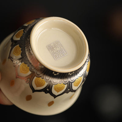Buddha Stones Dunhuang Color Thousand Buddhas Teacup Kung Fu Tea Cup 100ml Cup BS 5