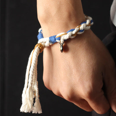 Buddha Stones Tibet Zakiram Goddess of Wealth Thangka Handmade Luck Bracelet Bracelet BS 14