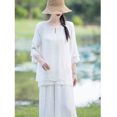 Ensemble de vêtements pour femme pour la pratique matinale : Tai Chi, méditation, prière, zen et spiritualité