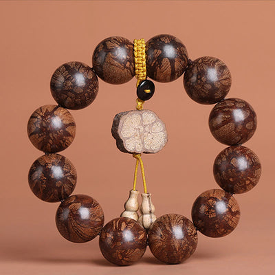 Buddha Stones Plum Blossom Wood Inner Peace Bracelet Bracelet BS 6