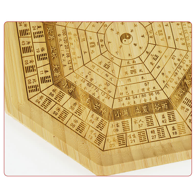 Buddha Stones Feng Shui Bamboo Bagua Map Harmony Energy Map Bagua Map BS 26