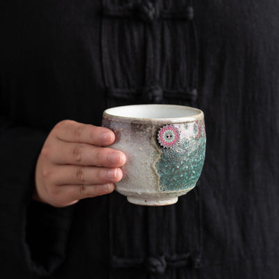 Buddha Stones Sunflower Kiln Change Ceramic Coffee Mug Tea Latte Espresso Coffee Cup 250ml Coffee Mug BS 8